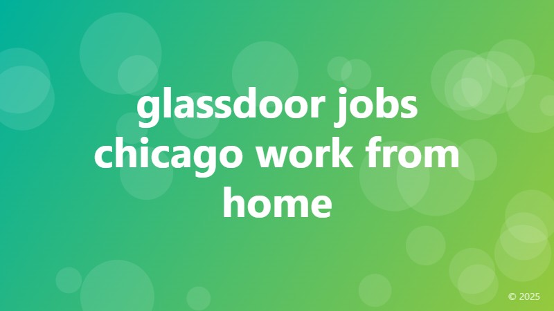 glassdoor jobs chicago work from home