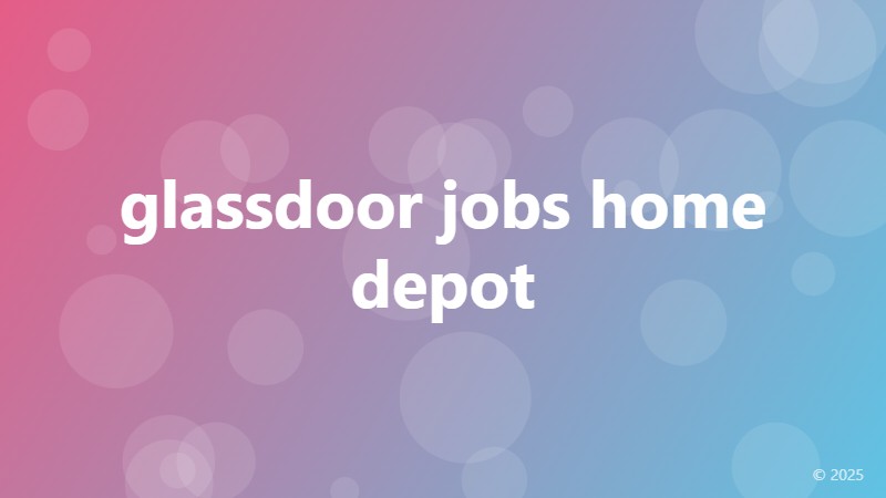 glassdoor jobs home depot
