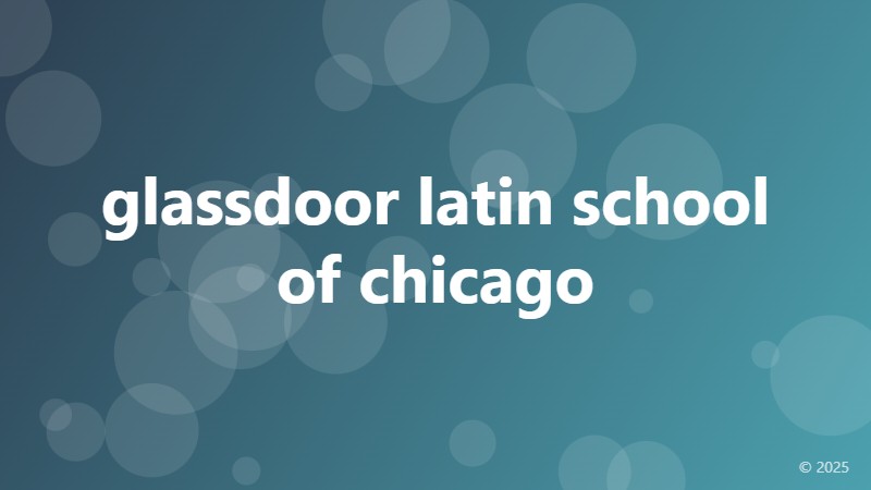 glassdoor latin school of chicago