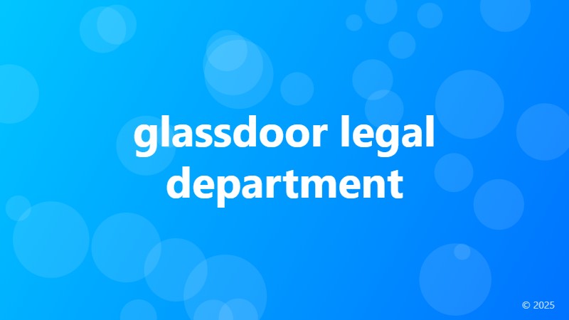 glassdoor legal department