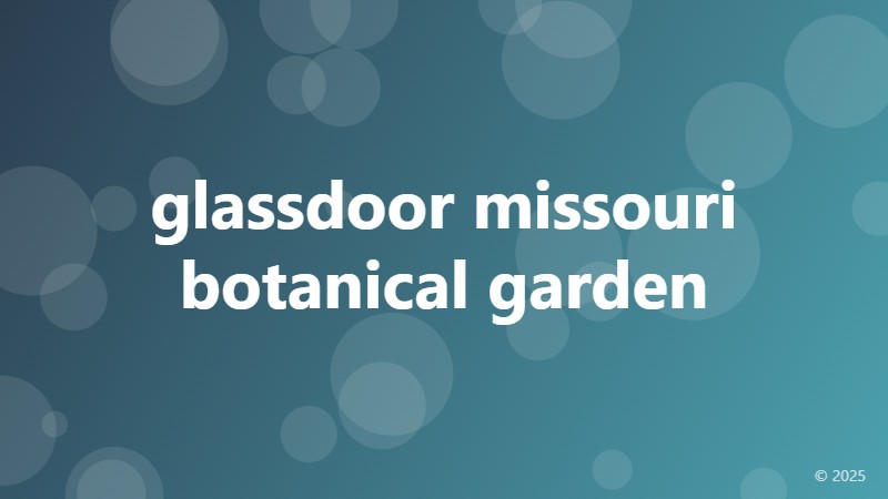 glassdoor missouri botanical garden