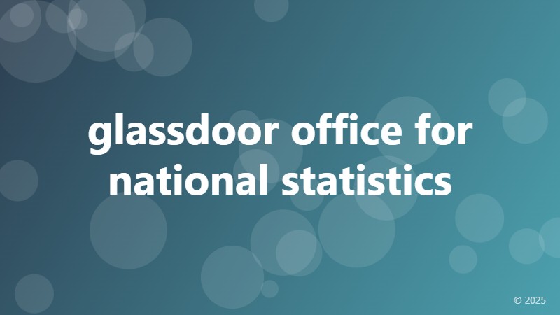 glassdoor office for national statistics