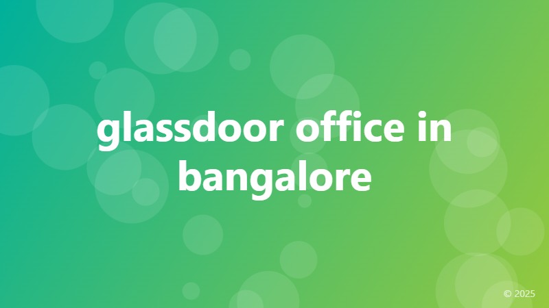 glassdoor office in bangalore