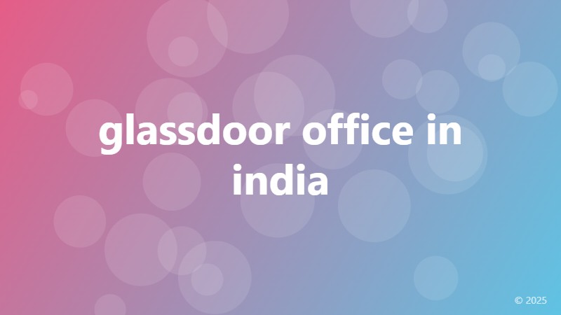 glassdoor office in india