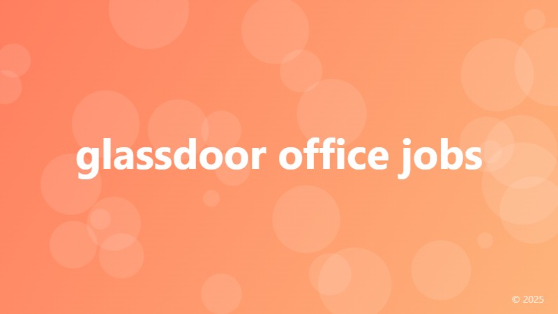 glassdoor office jobs