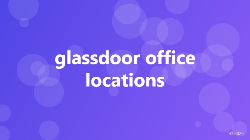 glassdoor office locations