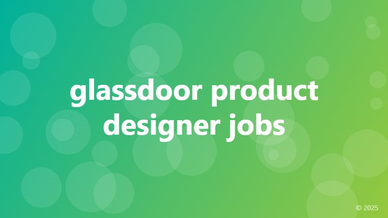 glassdoor product designer jobs