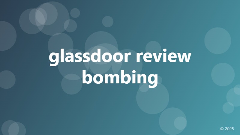 glassdoor review bombing