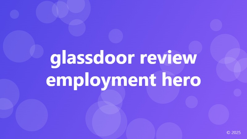 glassdoor review employment hero