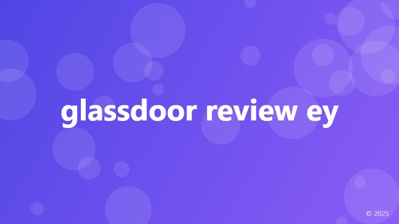 glassdoor review ey