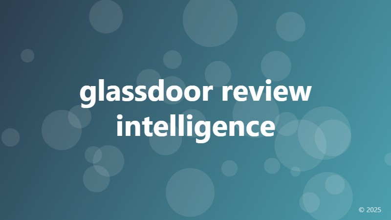 glassdoor review intelligence