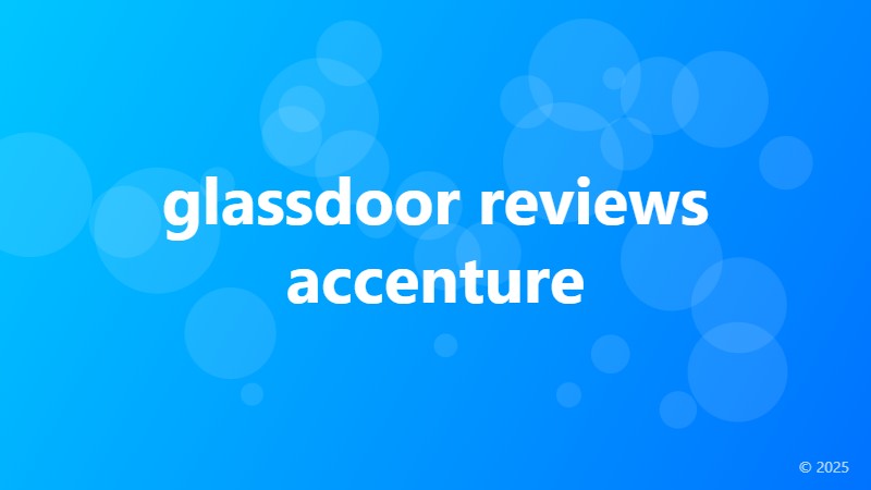 glassdoor reviews accenture