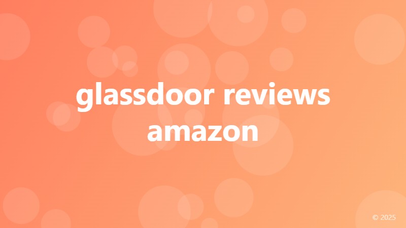 glassdoor reviews amazon