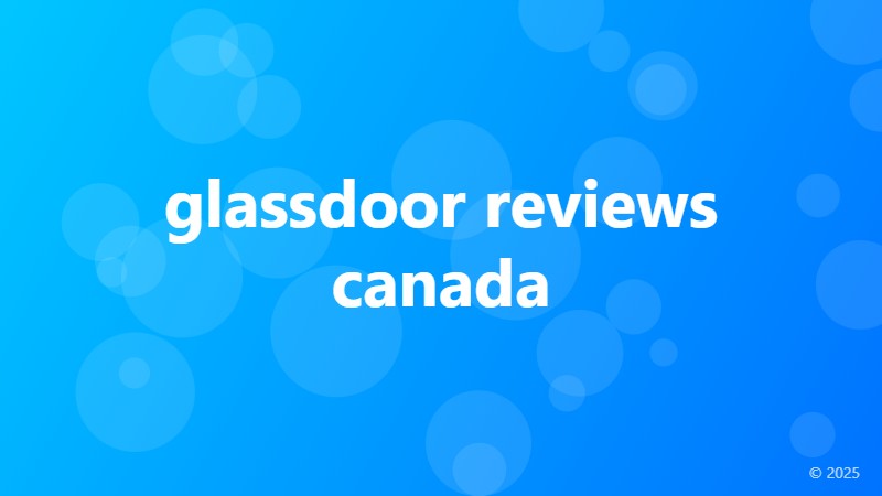 glassdoor reviews canada