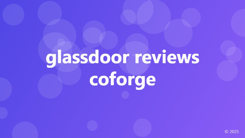 glassdoor reviews coforge