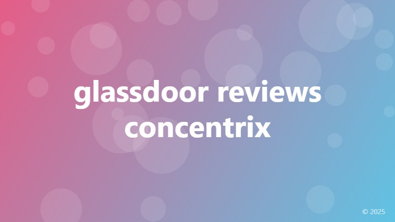 glassdoor reviews concentrix