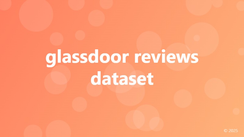 glassdoor reviews dataset