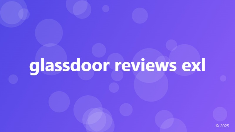glassdoor reviews exl