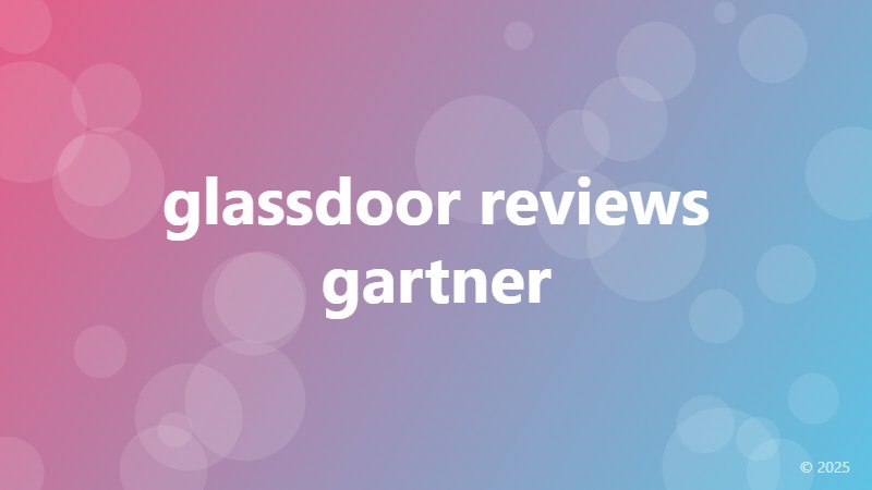 glassdoor reviews gartner