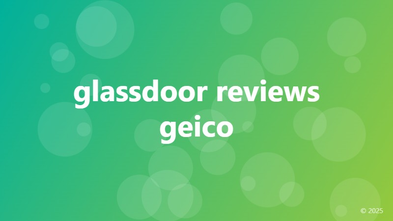 glassdoor reviews geico