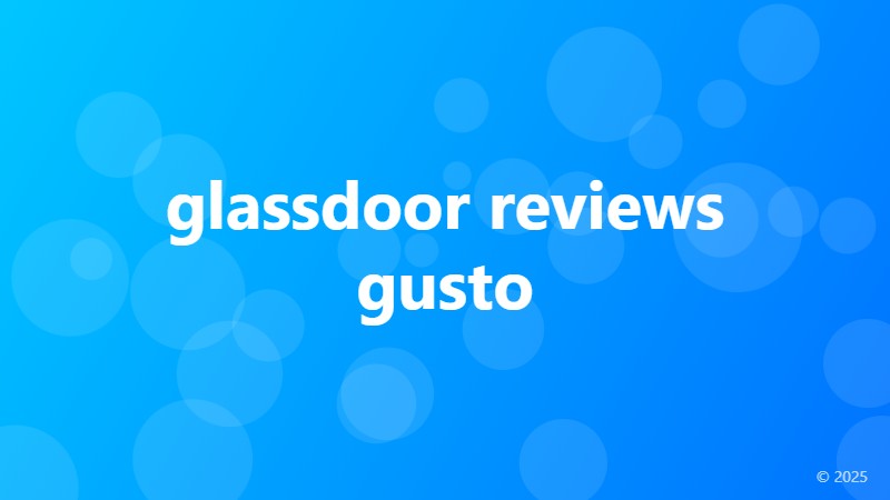 glassdoor reviews gusto