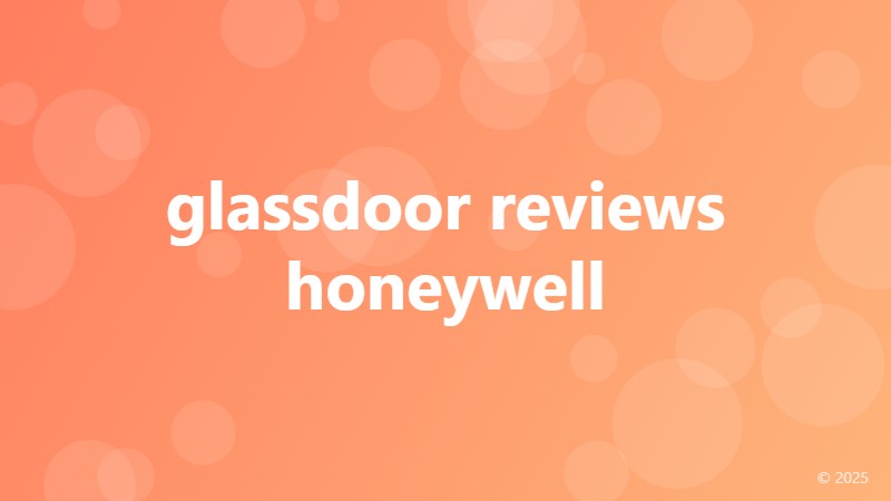 glassdoor reviews honeywell