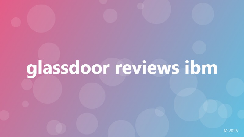 glassdoor reviews ibm