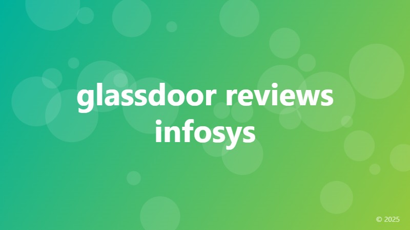 glassdoor reviews infosys