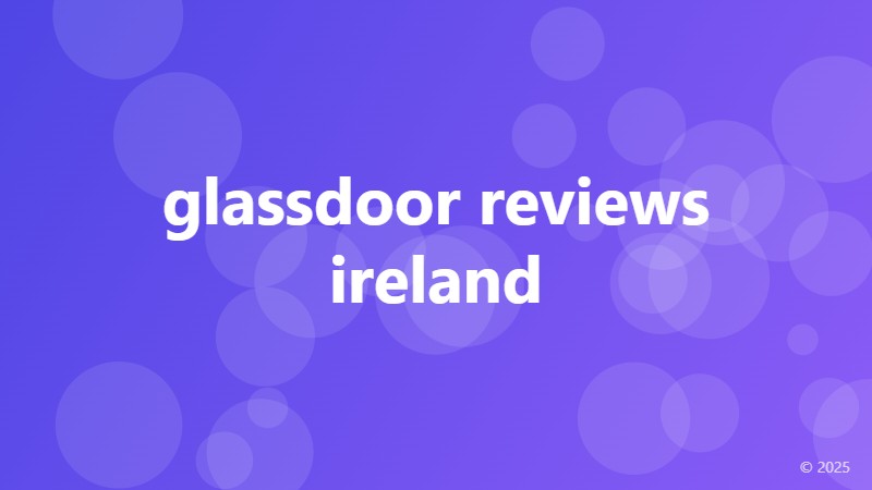 glassdoor reviews ireland