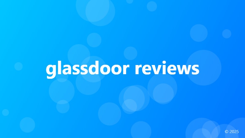 glassdoor reviews