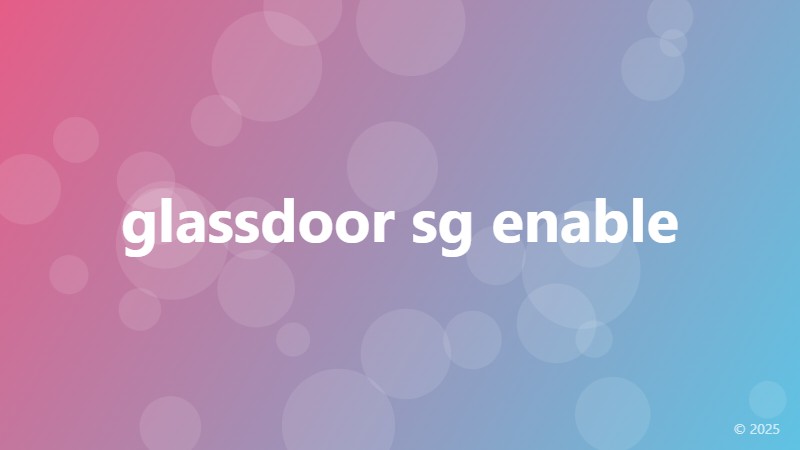 glassdoor sg enable