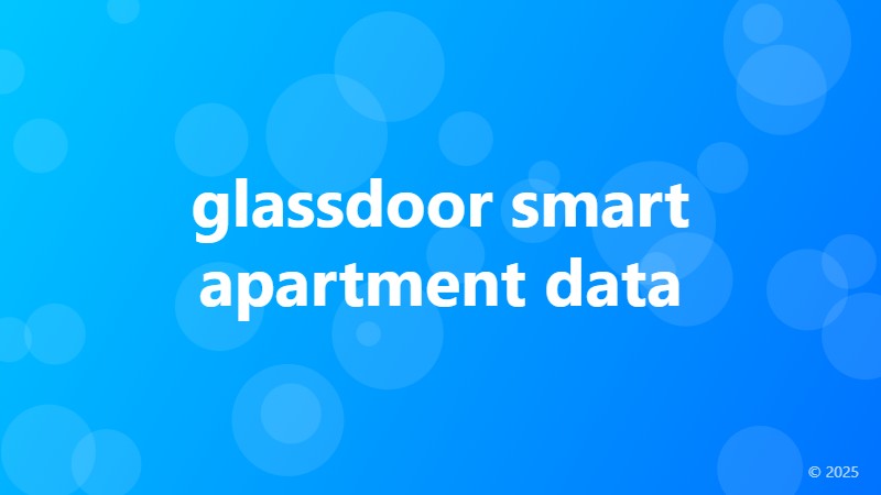 glassdoor smart apartment data