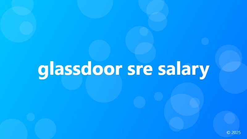 glassdoor sre salary
