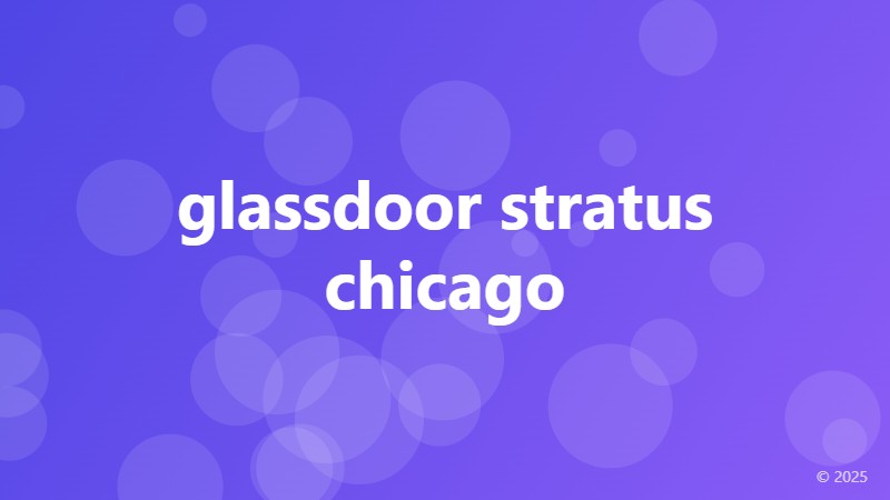 glassdoor stratus chicago