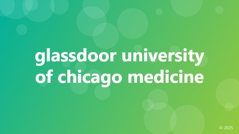 glassdoor university of chicago medicine