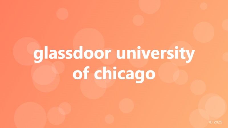 glassdoor university of chicago