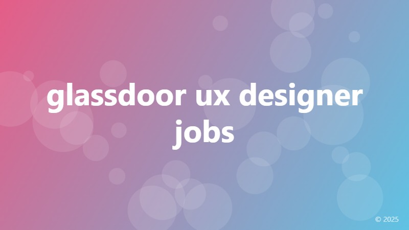 glassdoor ux designer jobs