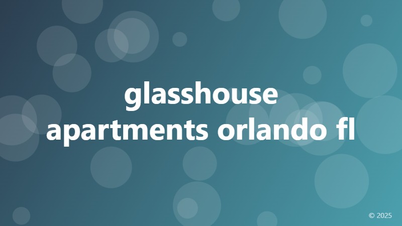 glasshouse apartments orlando fl