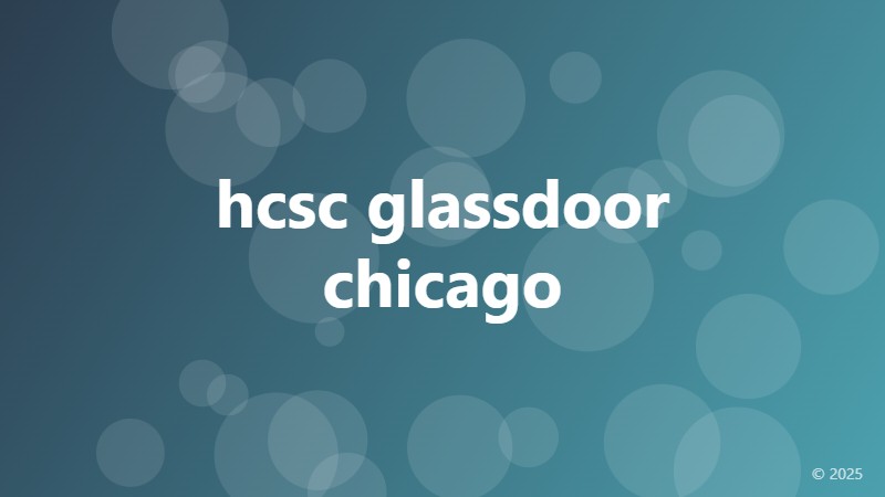 hcsc glassdoor chicago