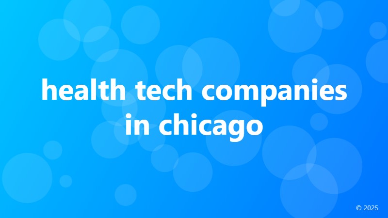 health tech companies in chicago