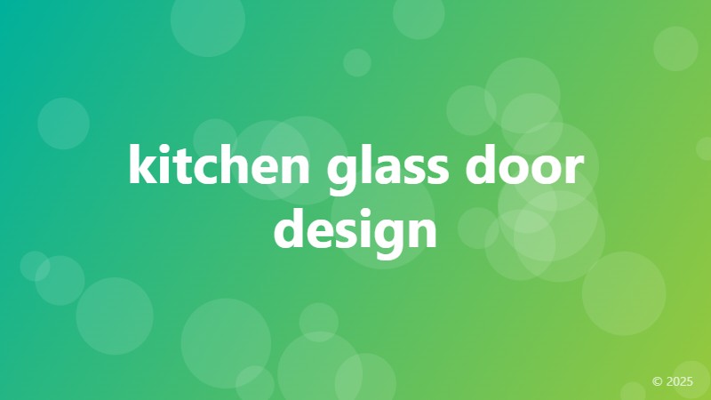 kitchen glass door design