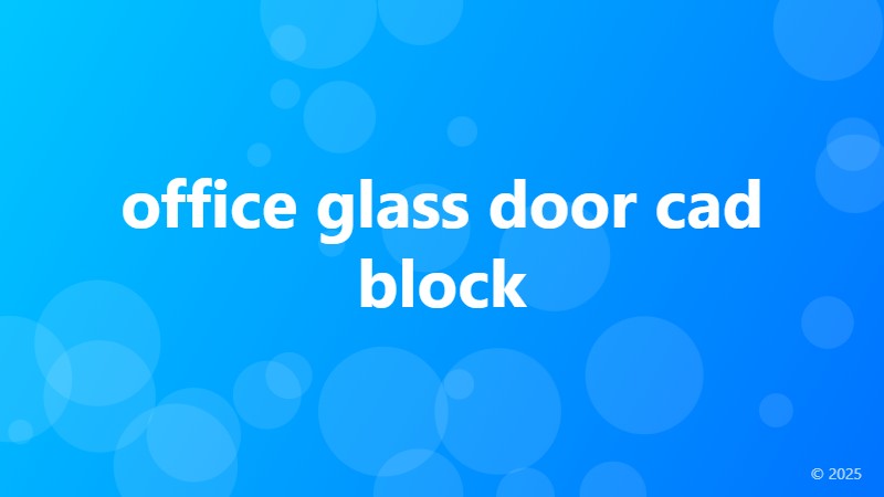 office glass door cad block