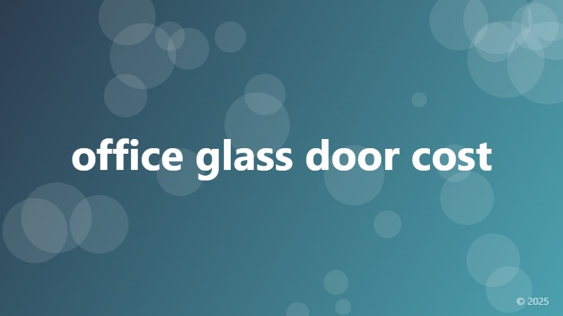 office glass door cost